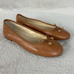 Sam Edelman Felicia Luxe Womens Ballet Flat Size 8 Brown Leather Slip On Shoes